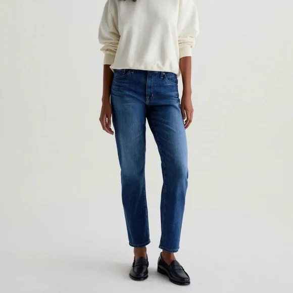 AG Adriano Goldschmied Ex-Boyfriend Slouchy Slim Jeans Blue Size 30 Faded - Picture 2 of 11